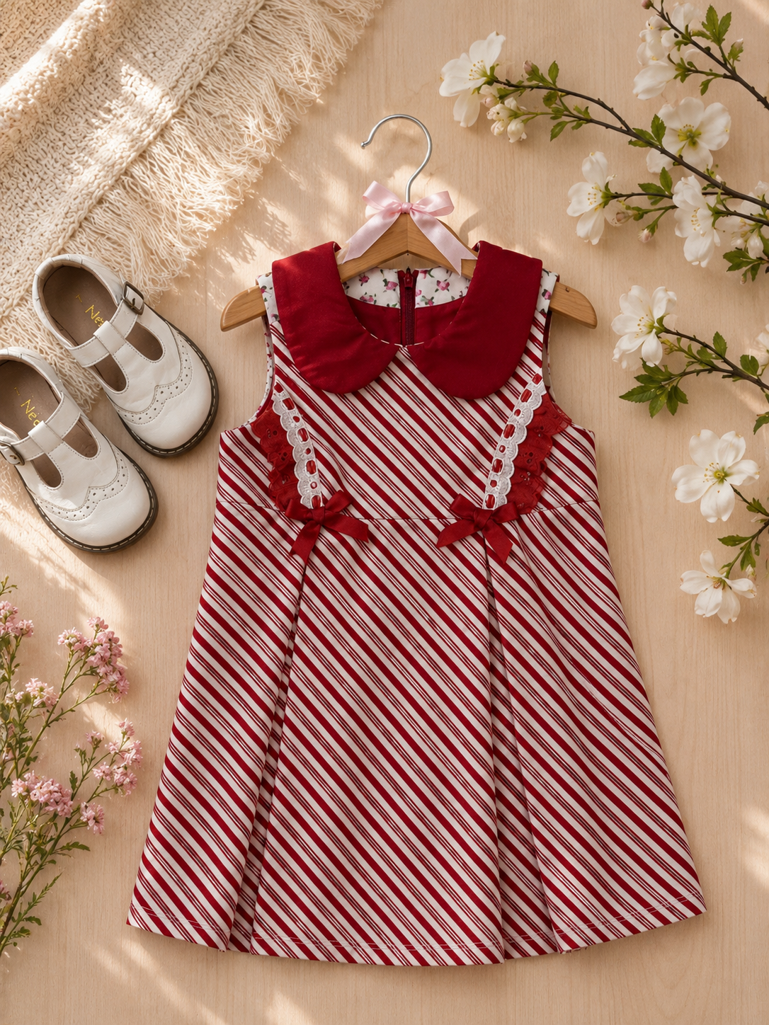 Classic Candy Stripe Peter Pan Dress