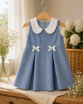 Blue and White Peter Pan Dress