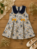 Navy Floral Peter Pan Dress